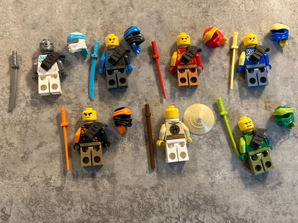 Lot of 7 LEGO Ninjago Core Minifigures Wu, Lloyd, Cole, Nya, Zane, Kai, Jay NEW - Image 3 of 3