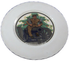 Antique 1917 Art Nouveau KPM Berlin Porcelain Christmas Plate Porzellan Teller