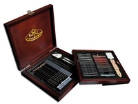 Premier Artist Drawing Sketch Set Pencil Charcoal Art Kit Wooden Box 51 Piece Premier Artist Drawing Sketch Set Pencil Charcoal Art Kit Wooden Box 51 Piece
