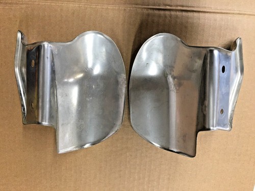 Ducati Monster 900 620 800 1000 S4 Muffler Heat Guards R&L Pair SS OEM - Picture 2 of 2