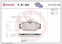 NEU - Brembo P61057 Bremsbelagsatz, Scheibenbremse FüR CitroËN Peugeot