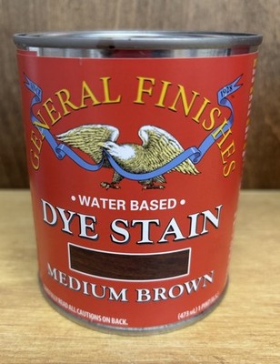 General Finishes Water Based Dye   Medium Brown  - Pint