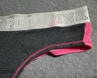 PINK Cheekster Low Rise Logo Waistband Panties Gray/Pink XS Cotton Solid — photo 2