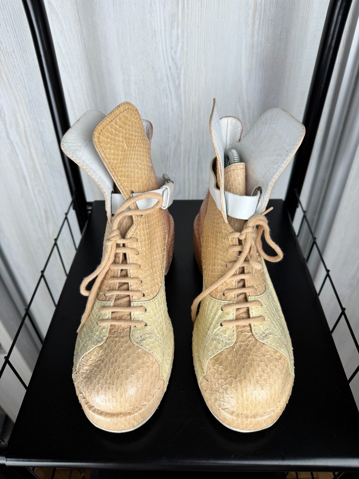 Jil Sander colour blocked snake python style leat… - image 7