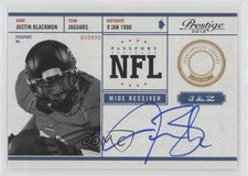 2012 Playoff Prestige NFL Passport Signatures Justin Blackmon #6 Auto 0f5t