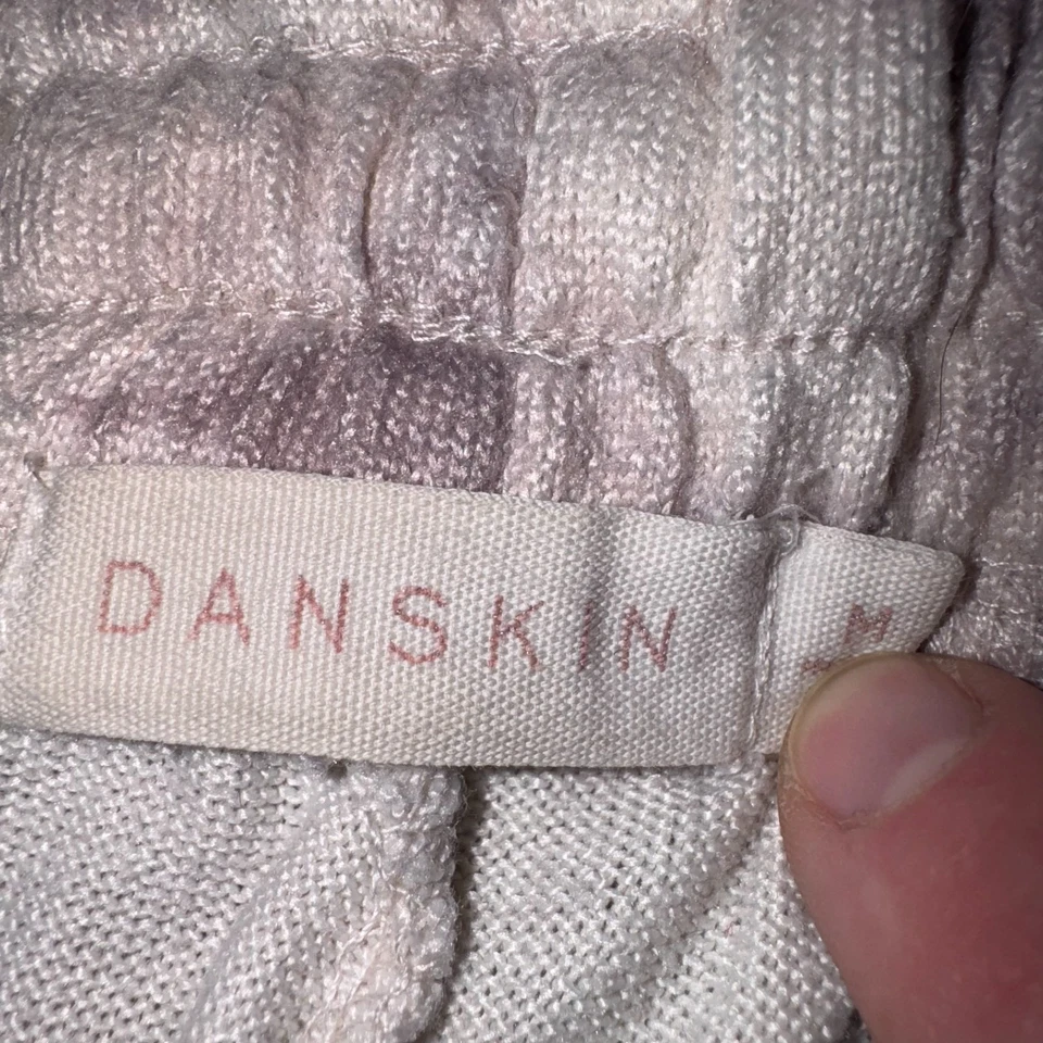 Calça de Moletom Feminina Danskin Tie Dye Jogger Cinza Roxa Média Lounge Casual - Imagem 4 de 4