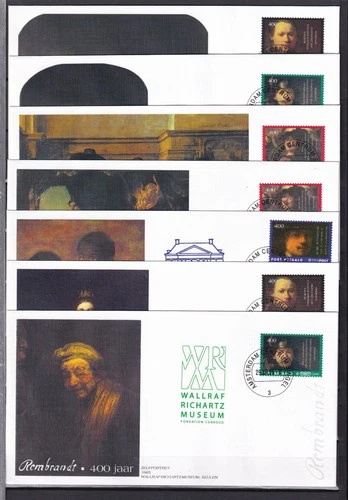 [G191782] Art Rembrandt Netherlands Nice Lot First Day Covers UNG