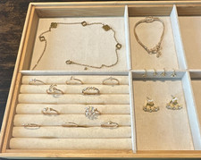 Gold Tone 5 In 1 Fashion Jewelry Mixed Lot Ri...