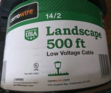 Cerrowire 500 ft. 14/2 Black Stranded Low-Voltage Landscape Lighting Wire