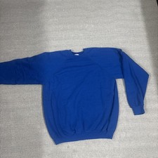 Vintage Hanes Raglan Crew neck Sweatshirt royal Blue XL-L