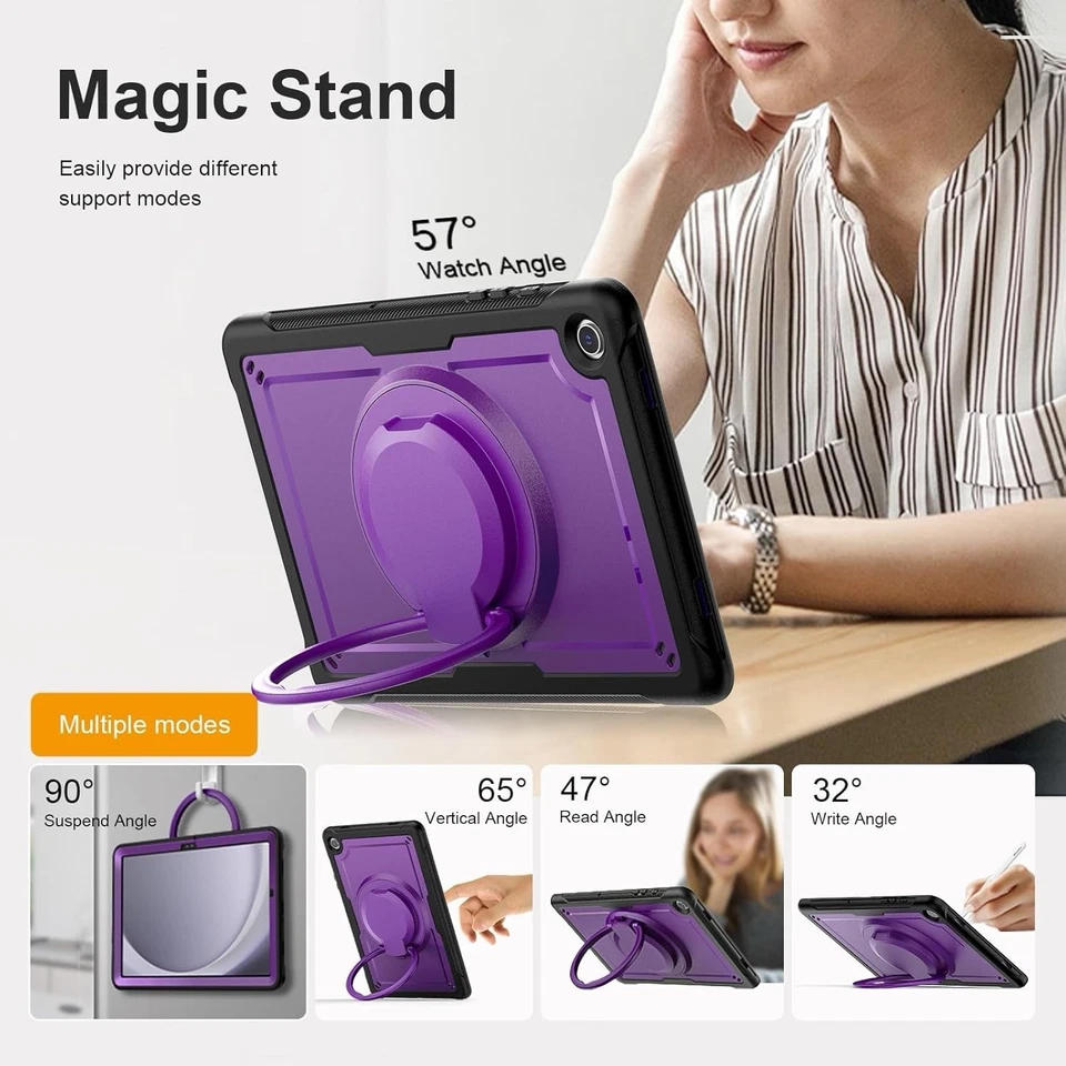 Funda para Tablet Samsung Galaxy Tab A9 Plus A9+ Antigolpes Giratoria Soporte Cubierta Foto 4 de 4