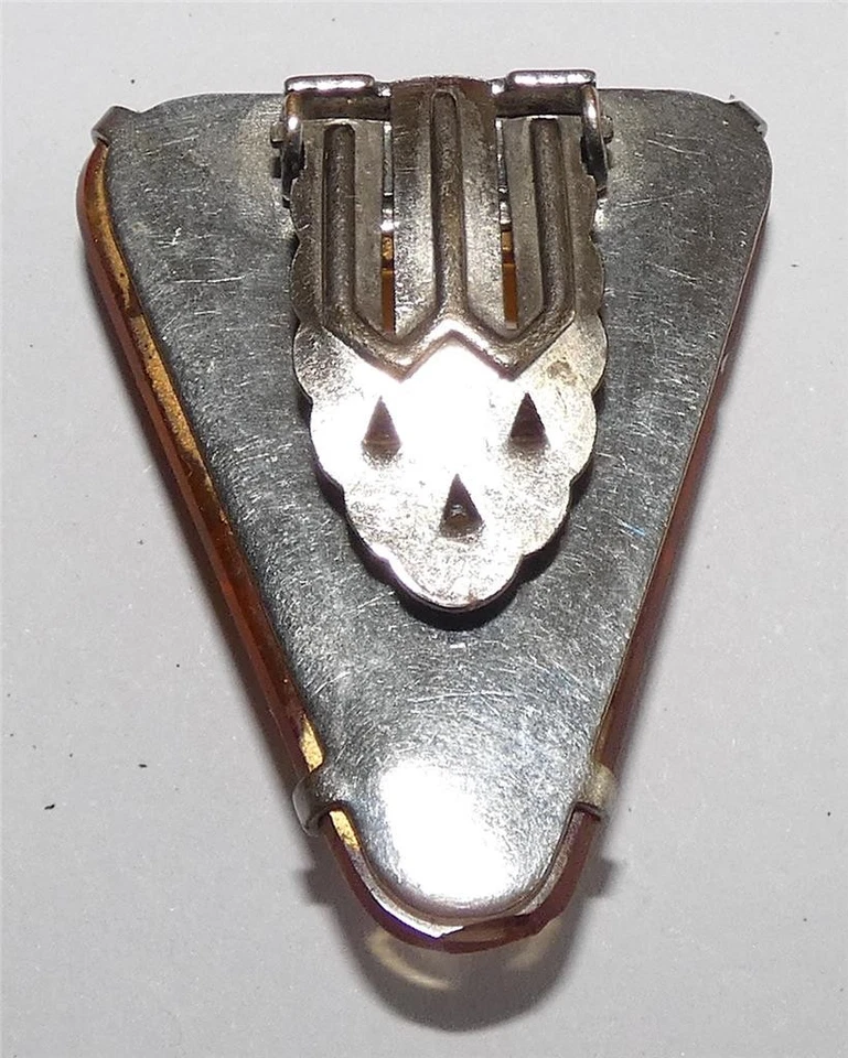 Art Deco Amber Glass Clip 1920's 898 - Image 3 of 3