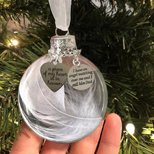 Christmas Memorial Ornament, a Piece of My Heart Is in Heaven, Christmas Tree Ha