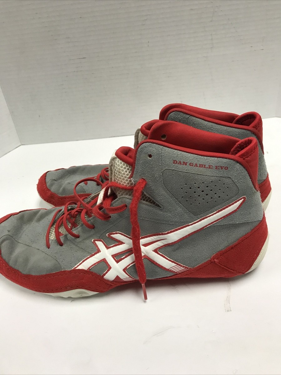 Asics Dan Gable EVO Wrestling Shoes - Aluminum/White/Red US  display picture 2