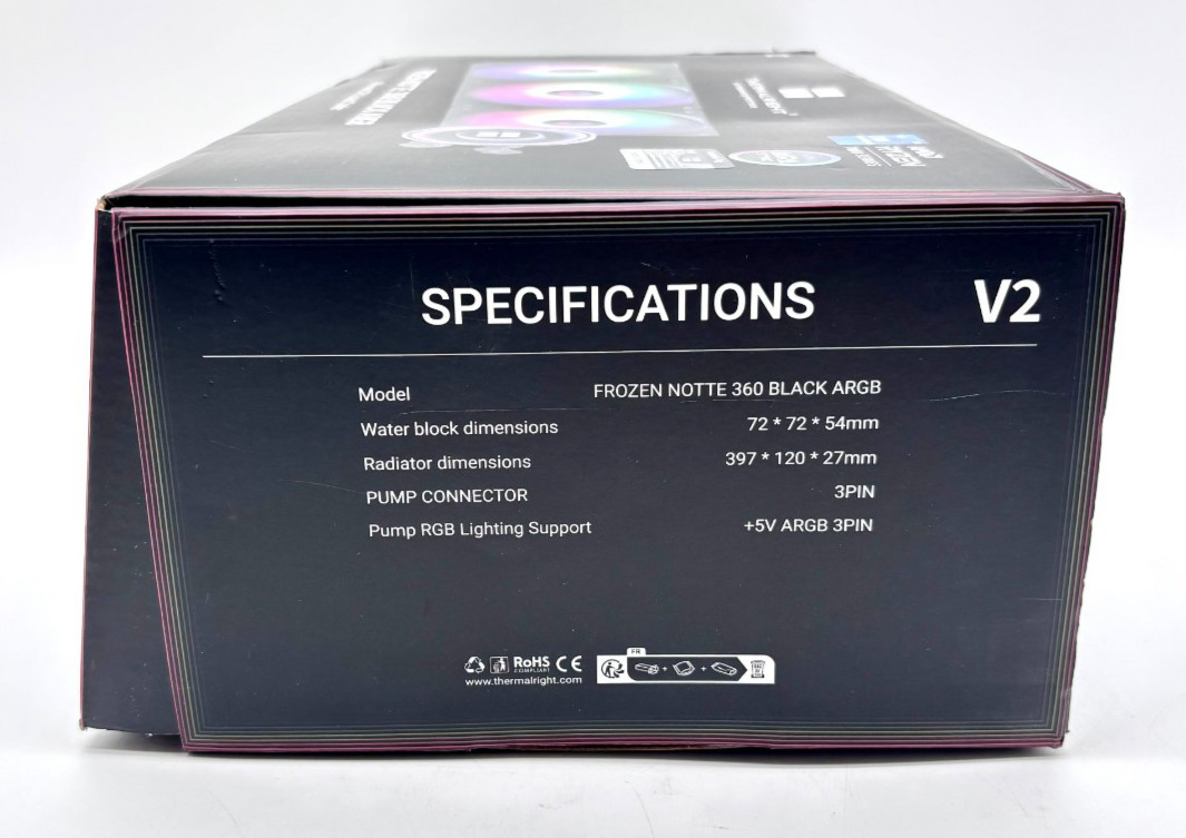 Thermalright Frozen Notte 360 Black ARGB All In One CPU Liquid Cooler