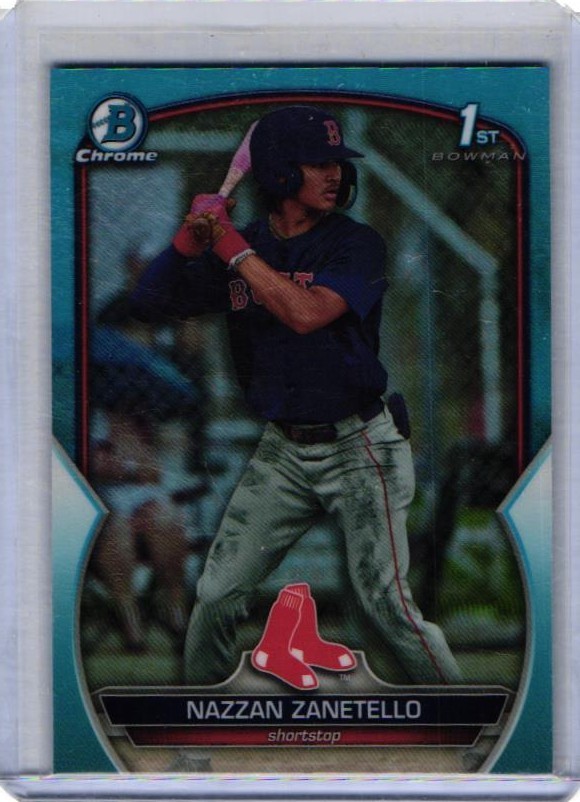 2023 Bowman Draft Chrome 1st Nazzan Zanetello #BDC-3 Sky Blue Refractor