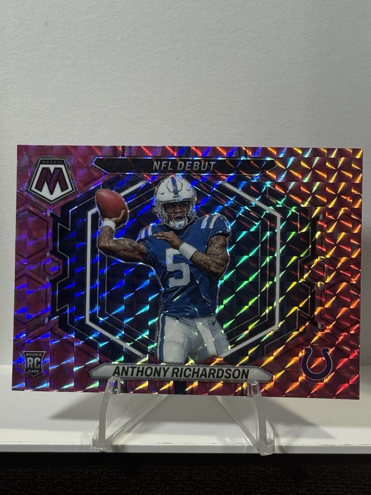 2023 Panini Mosaic - Nfl Debut Anthony Richardson #ND-5 Camo Pink Mosaic...