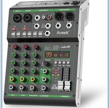 Aveek Audio Mixer, Sound Board Mixing Console with USB Drive/Bluetooth/Computer/