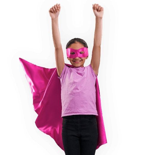 Pretend To Bee Superhero Cape Set Reversible Pink & Silver