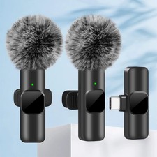 Lavalier Microphone Wireless Audio Video Recording Mini Mic For Android/iPhone