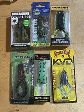 Lunkerhunt, Kalin's, Booyah Frog Topwater Lures Lot, 6 Multicolor
