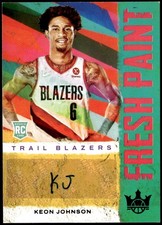 2021-22 Panini Court Kings #FP-KJN Keon Johnson Fresh Paint Violet #/49 Auto E1