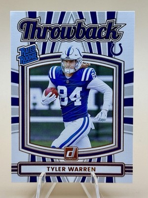 Panini Donruss 2025 NFL Tyler Warren Rated Rookie Throwback #No.12