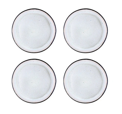 Björn TELLER Iris Ø26,5cm - 4er-Set - Elfenbeinweiß/Speiseteller/Servierteller
