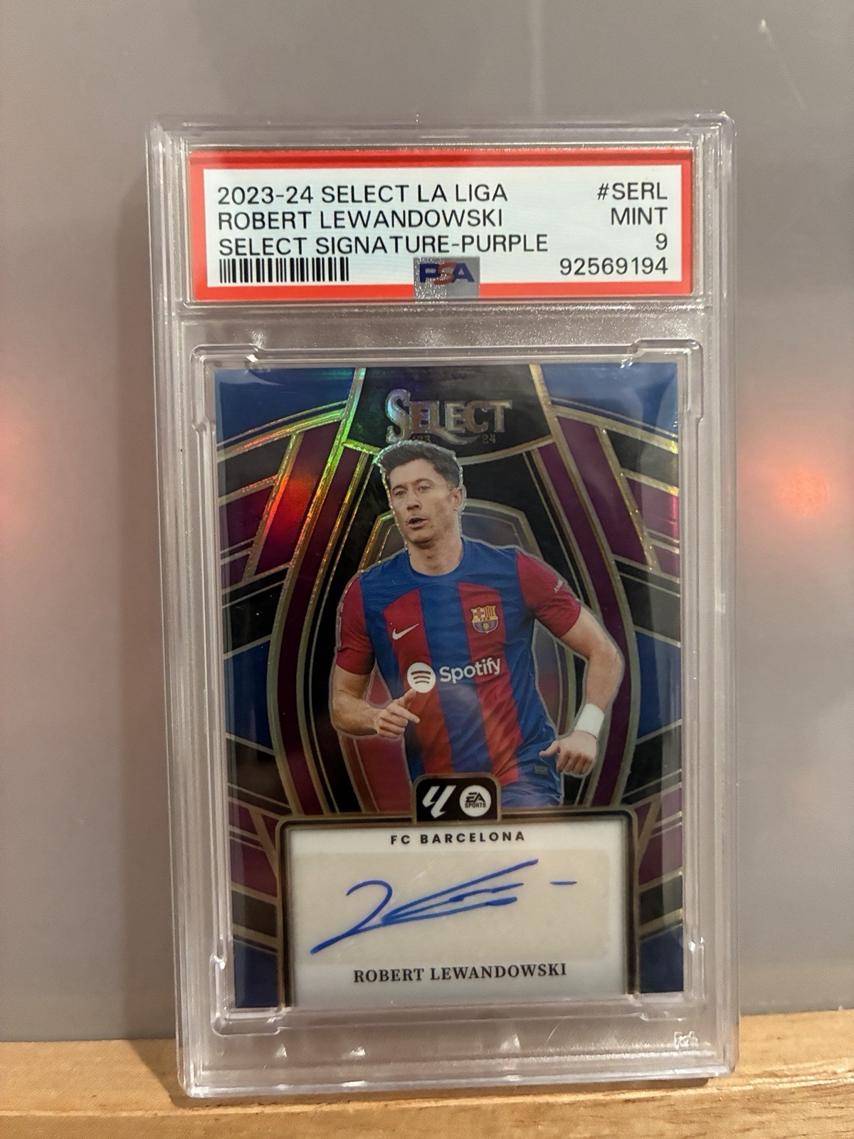 2023-24 Select Purple Auto Robert Lewandowski FC Barcelona #'d 09/25