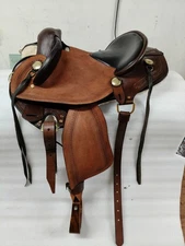 High Quality Australian Style Half Breed Aussie Leather Saddle 16".
