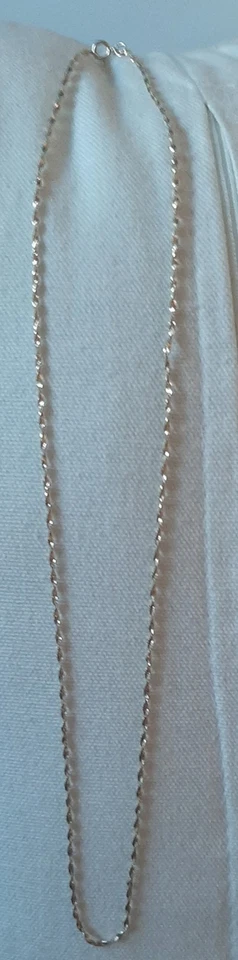 BRILLANTE 14K Y. COLLAR CADENA ESPIGA TORCIDA ORO -20" Largo  Foto 3 de 4