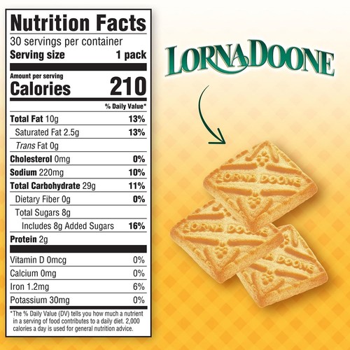 Galletas de pan corto Nabisco Lorna Doone 1,5 x 3 por caja 4,5 oz - Imagen 7 de 19
