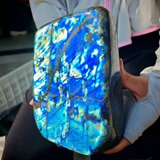 6.93LB Natural Labrador moonstone quartz free form mineral specimen 3.15kg