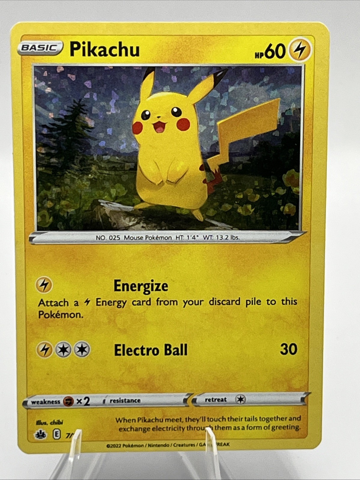 McDonald's 2022 Pikachu Holo Foil Card 7/15 Pokemon