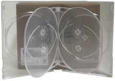USDISC DVD Cases Chubby 22mm Economy, Sextuple 6 Disc (Clear) Lot