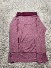 PrAna Sweatshirt Women Medium Cornelia Funnel Neck Purple Performance Pullover