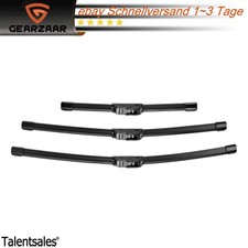 Scheibenwischer + Heckwischer Set Passt für VW Lupo (1998-2003) Gummi ABS 3x