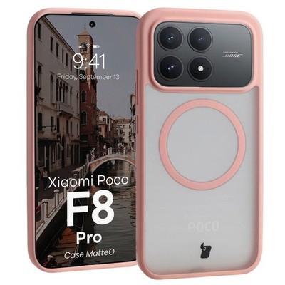 Handyhülle für Xiaomi POCO F8 Pro Bizon Case Cover Schutzhülle Etui Hellrosa