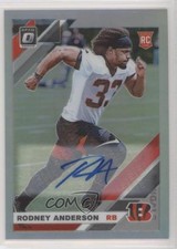 2019 Panini Donruss Optic Rookies Holo Prizm 28/99 Rodney Anderson #134 Auto n3t