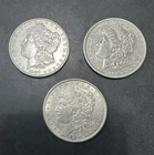 Lot of (3) Morgan U.S Silver Dollar Coins 1889-P 1891-O 1896-P Loc#K63