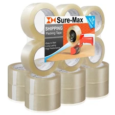 18 Rolls Carton Sealing Clear Packing Tape Box Shipping - 2 mil 2" x 110 Yards