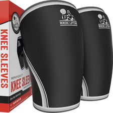 7Mm Neoprene Knee Sleeves 1 Pair Support  Compression for Weightlifting, Powe