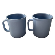 Vintage Rubbermaid Coffee Tea Mug Cup Nylon Blue Made in USA Set of 2