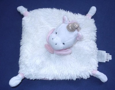 Doudou et Compagnie Schmusetuch Einhorn weiß Rosa