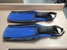 US Divers Aqua Lung Blades Scuba Diving Fins Size Large Blue Black Made in Italy