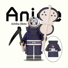 2 inch Custom Naruto Shippuden Obito Uchiha in White Mask minifigure, Keychain