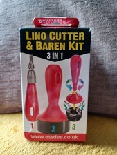3 In 1 Linoleum Cutter Tool With 3 Pieces Of Linoleum 15x21cm