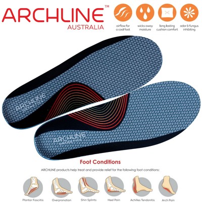 ARCHLINE Orthotics Insoles Balance Full Length Arch Support
