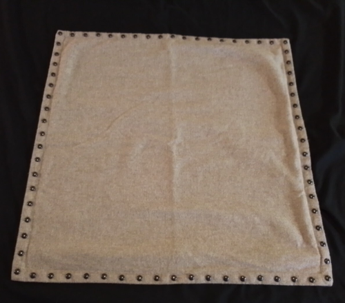 West Elm Algodon Pillow Sham 20"x20" Tan Gold Studs Cotton Square Shape Cover - Picture 2 of 12