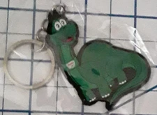 1970s SINCLAIR GAS Dinosaur Keychain PVC Dino Station - in Original Packaging